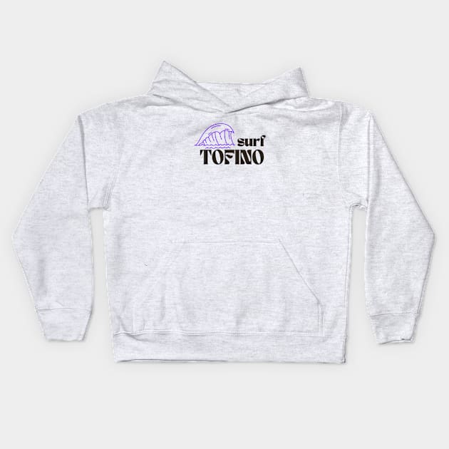 surf tofino Kids Hoodie by PSYCH90